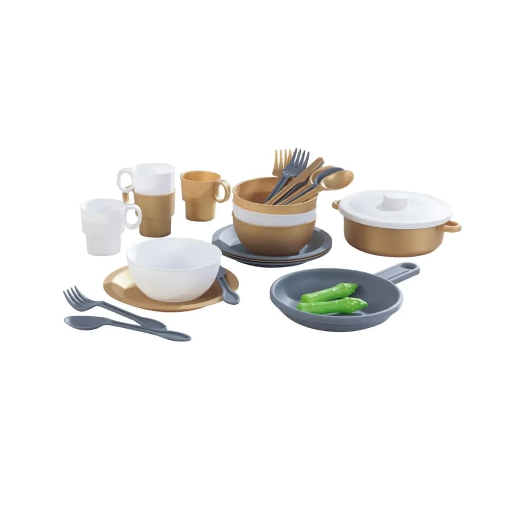 Kidkraft 27-Piece Cookware Set - Modern Metallics