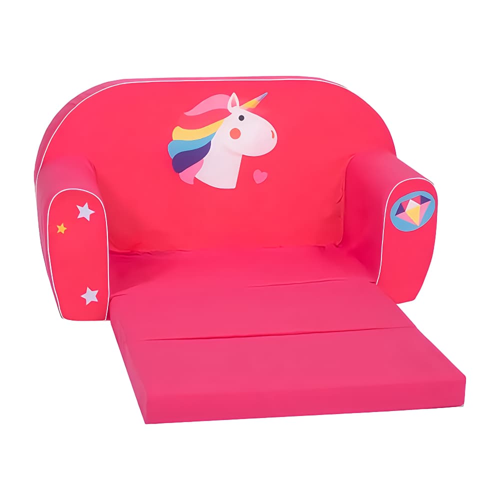 DELSIT Sofa Bed- Unicorn Dimond-Dark Pink
