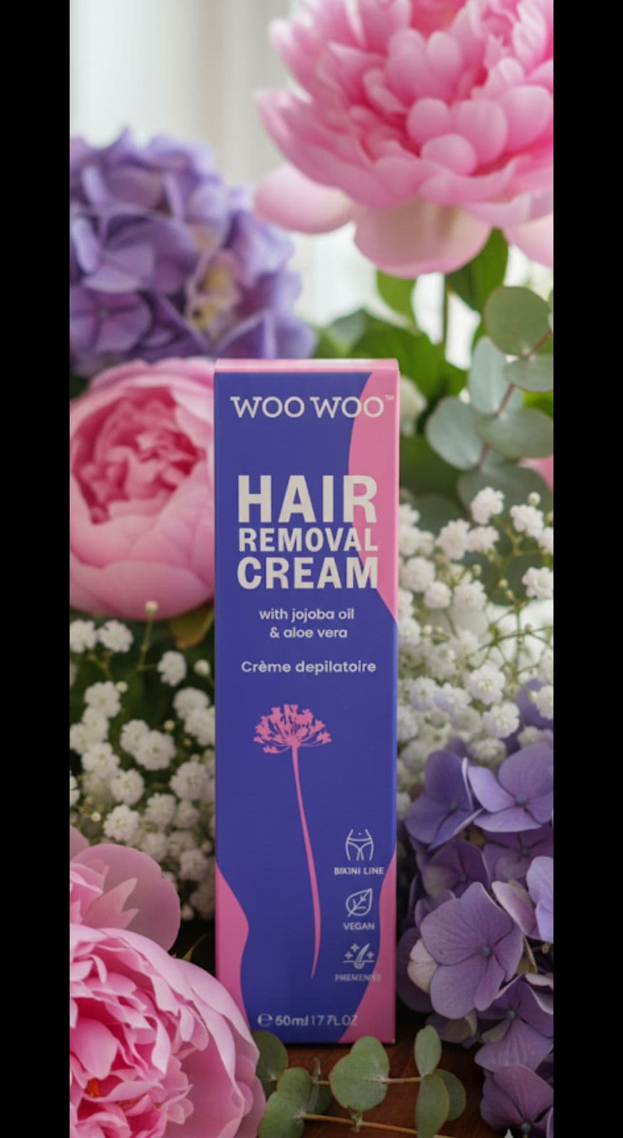 Woo Woo Hair Removal cream with Jojoba oil