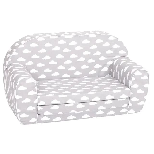 Sofa Bed - Grey with White Clouds