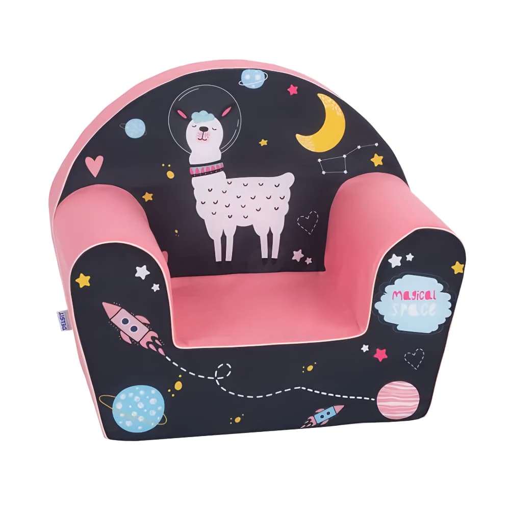 DELSIT Arm Chair - Lama in Space Pink