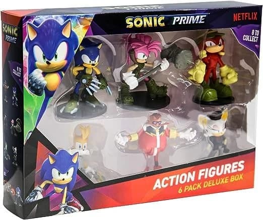 Sonic Articulated Action Figures figure 4 pc in window box ( S1 )