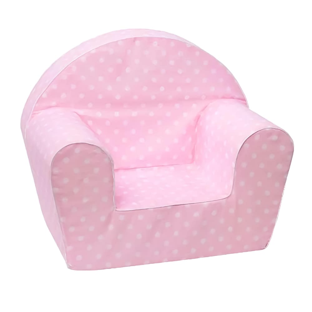 DELSIT Arm Chair - Pink With White Dots