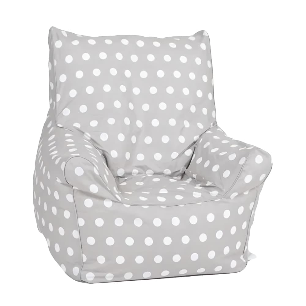 DELSIT Bean Chair - Grey With Dots