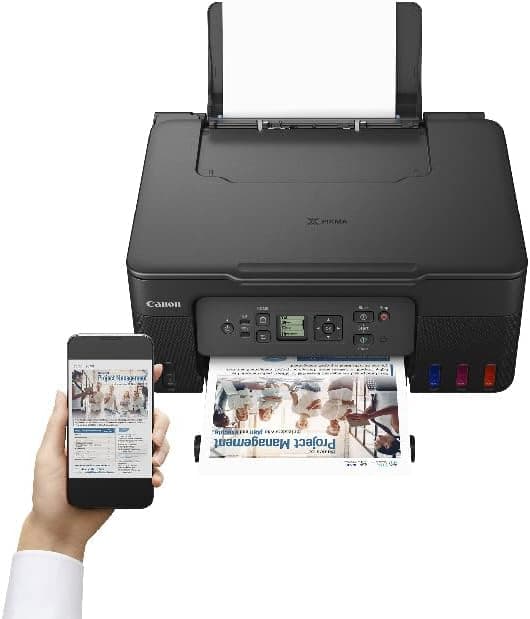 Canon PIXMA G3470 Wireless Colour 3-in-1 Refillable MegaTank Printer- Black - UAE VERSION WITH OFFICIAL WARRANTY