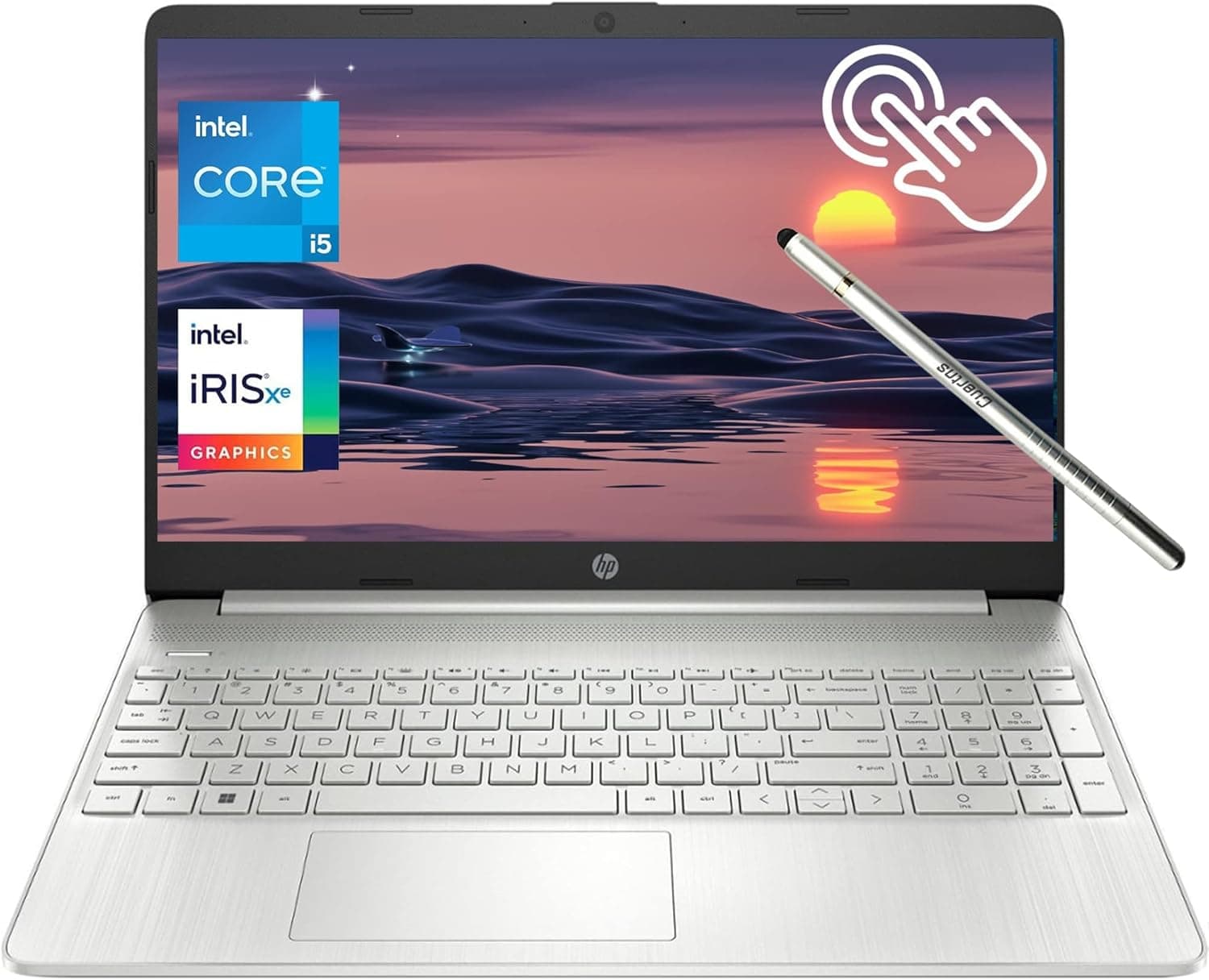 HP Flagship Touchscreen Laptop 15.6" HD Display, Intel Core i5-1155G7(Beat i7-1065G7), 16 GB RAM - 1 TB PCie SSD, Intel Iris Xe Graphics, Numeric Pad, Bluetooth 5, Windows 11 Home, Silver (US Version)
