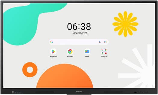 SAMSUNG WAF Series Interactive Display, 75" 4K UHD Touch IR Display, 8ms Response Time, 64GB Flash Memory, Wi-FI & Bluetooth Connectivity, Android 14, Black | LH75WAFWLGCXUE