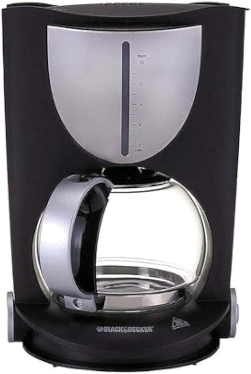 Black & Decker 1000W Electric Coffee Maker with Glass Carafe (Black) DCM80