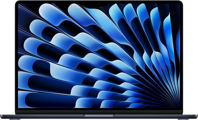 Apple 2025 MacBook Air (15-inch, Apple M4 chip with 10-core CPU and 10-core GPU, 16GB Unified Memory, 512GB) - Midnight;English
