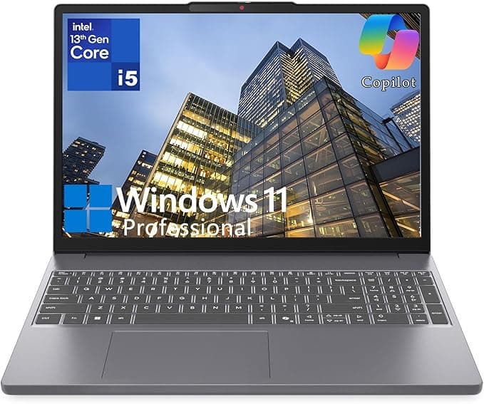 Lenovo Home Business Laptop, 15 FHD+ IdeaPad Slim 3, Intel 8-Core i5-13420H (Beat i7-1355U), 16 GB DDR5 RAM, 512 GB PCIe SSD, WiFi 6, Bluetooth 5.2, Copilot AI PC, Luna Grey(Upgraded)