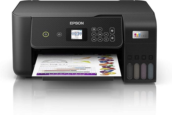 Epson EcoTank L3260 Home ink tank printer A4, colour, 3 in 1 with WiFi and SmartPanel App connectivity, Black, Compact