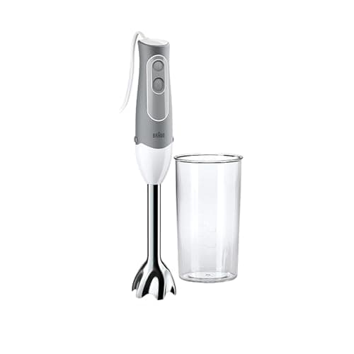 Braun MultiQuick 5 Hand Blender, 600W, PowerBell Technology, 2 Speed Control, Splash Control, EasyClick System, Extra Lightweight Design, White - MQ 500