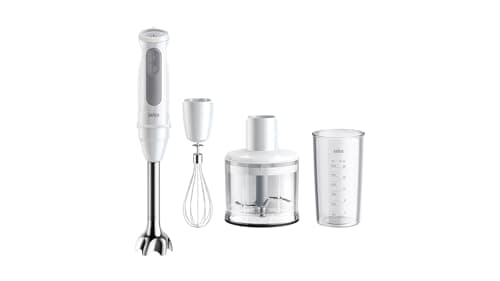 Braun MultiQuick 5 Hand Blender 1000W with Beaker, 500ml Chopper, Whisk, PowerBell VPlus, 21 Speeds, SplashControl for Chopping, Masala Grinding, Chutney, Puree, Smoothie, Soup, Shake MQ50236M