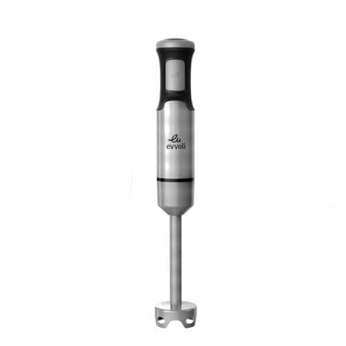 evvoli Hand Blender, 1200W, 6-In-1 Stainless Steel Stem Hand Blender With Food processor 2l, Whisk, Potato Masher, Beaker 600 ml and Chopper 1000 ml, EVKA-HBL6B