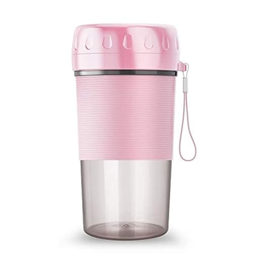 Portable Electric Juicer Small Fruit Cup Food-Blender Mini Food Processor 300ML Blender Electric Kitchen Mixer Juicer Fruit Cup (Color : Pink)