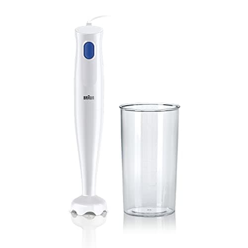 Braun MultiQuick 1 Hand Blender 450 Watts, 1 Speed, Light-Weight, BPA Free, Dishwasher Safe, Plastic - MQ 10.001P