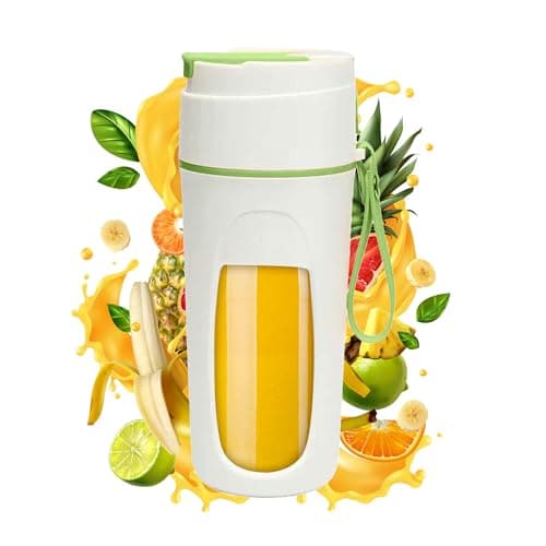 Portable Mini Blender, Personal Mixer for Shakes and Smoothies, Juicer Blender, Mini Grinder Juicer Machine, USB-C Rechargeable (Green)
