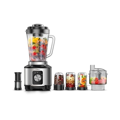 6-in-1 Multi-Functional Blender 600W | High-Speed Mixer with Copper Motor, 6-Blade System, & Stainless Steel Finish