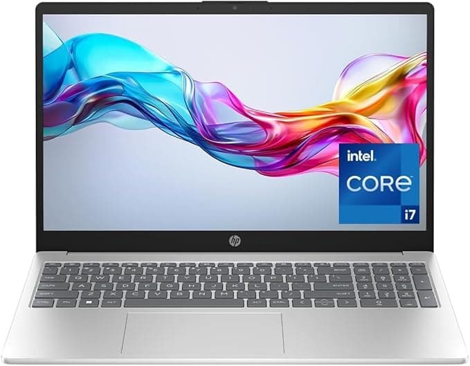 HP 15-fd0458nia Laptop – 15.6" FHD Display, Intel Core i7-1255U, 8GB DDR5 RAM, 512GB SSD, Intel Iris Xe Graphics, Backlit Keyboard, Silver