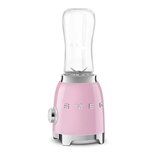 SMEG Retro Personal Blender with 2 Bottles PBF01PKUS, Pink, Medium