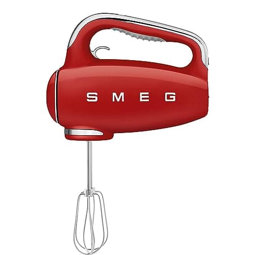 Smeg HMF01RDEU Hand Mixer with a Power of 250 W HMF01RDEU-red, Stainless Steel, Black