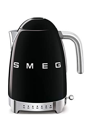 Smeg KLF04BLEU Electric Kettle with Temperature Control KLF04BLEU-black, Black(Kettle has 2-pin EU plug)