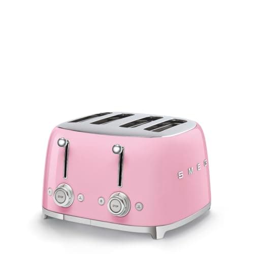 Smeg 50s Style 4 Slot Toaster - Pink