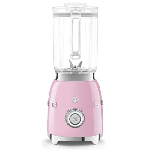 SMEG BLF03 Retro Style Blender – 600W Countertop Blender with 48 oz BPA-Free Jug, 3 Speeds + Pulse, Ice Crush & Smoothie Functions – 50s-Inspired Design-Pink