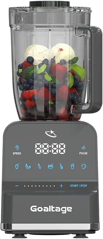 Goaltage Ultramix Blender Including Powerful Blades 9 Speed Adjustments With High Capacity 7 Preset Programs 1 5l Bpa Free Tritan Jar And Titanium Coated Blades Blnd03