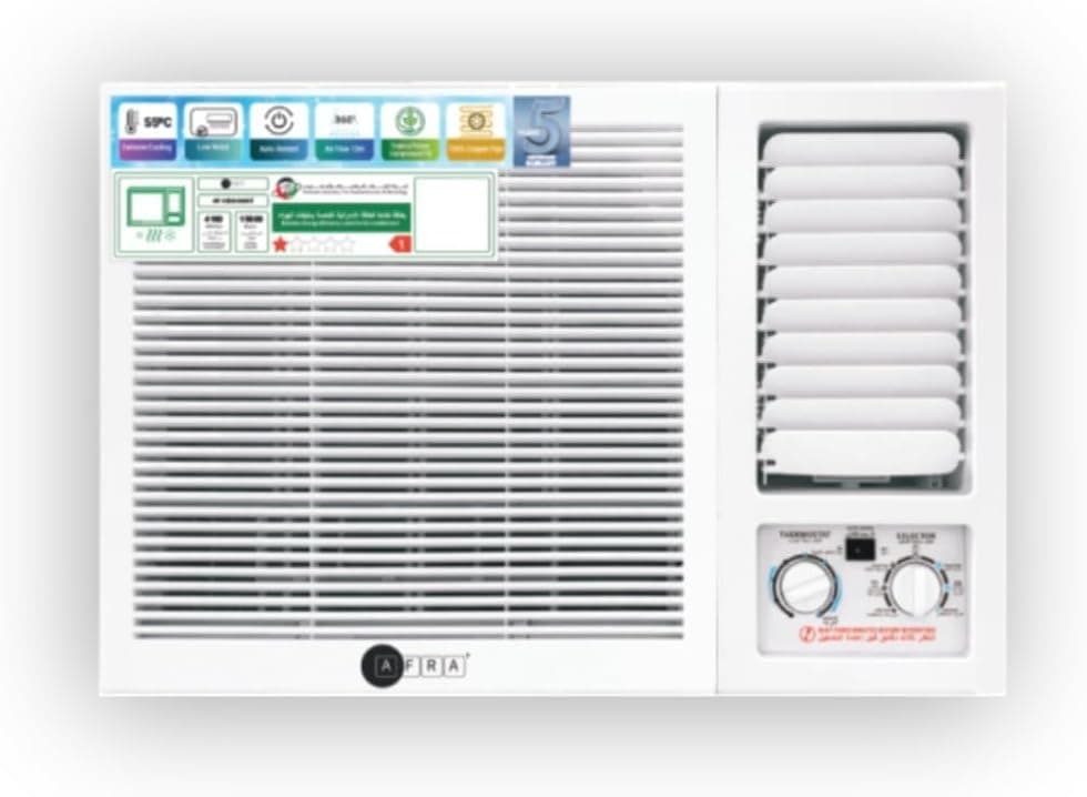Afra Af 1800wawt Afra 1 5 Ton Window Air Conditioner Cooling Only Rotary R410a T3 White