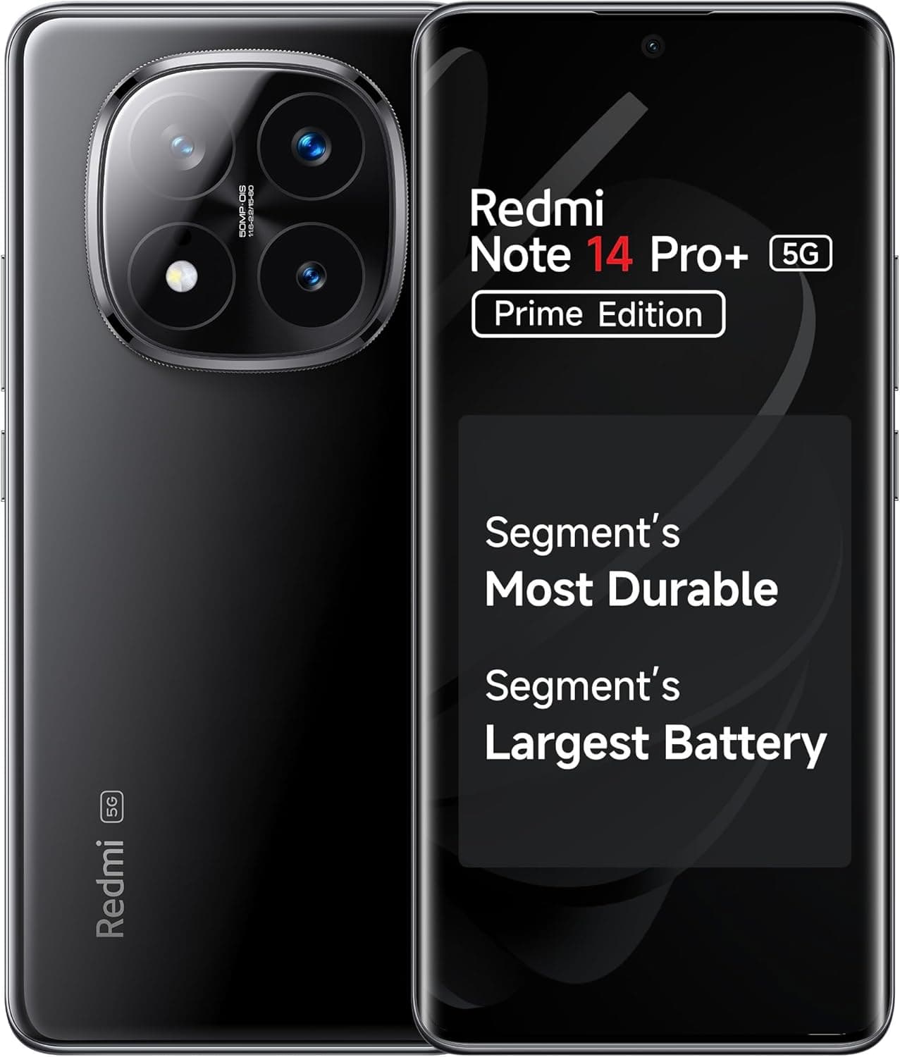 Redmi Note 14 Pro+ 5G Titan Black 8GB RAM 256GB Storage| 50 MP Triple Camera with Telephoto | Corning Gorilla Glass Victus 2 | IP 68 | SD 7s Gen 3 | Indian Version