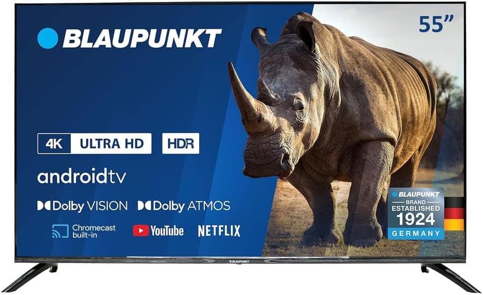 Blaupunkt 55 Inch Tv 4k Uhd Smart Tv Android Tv Dolby Vision Dolby Atmos Bluetooth 55ub6210d