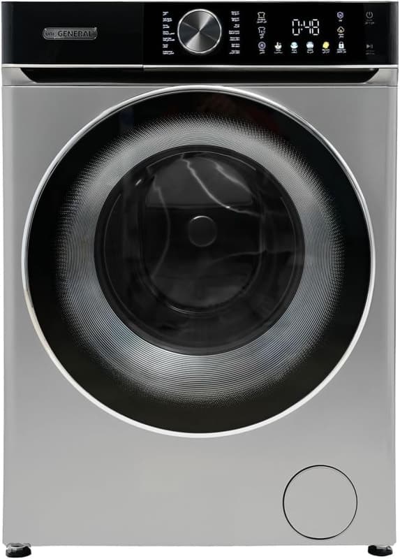 Unigeneral Front Load Washing Machine 8kg Capacity 1400 Rpm Smart Led Display 14 Wash Programmes Silver Ug Bmwm8dd S