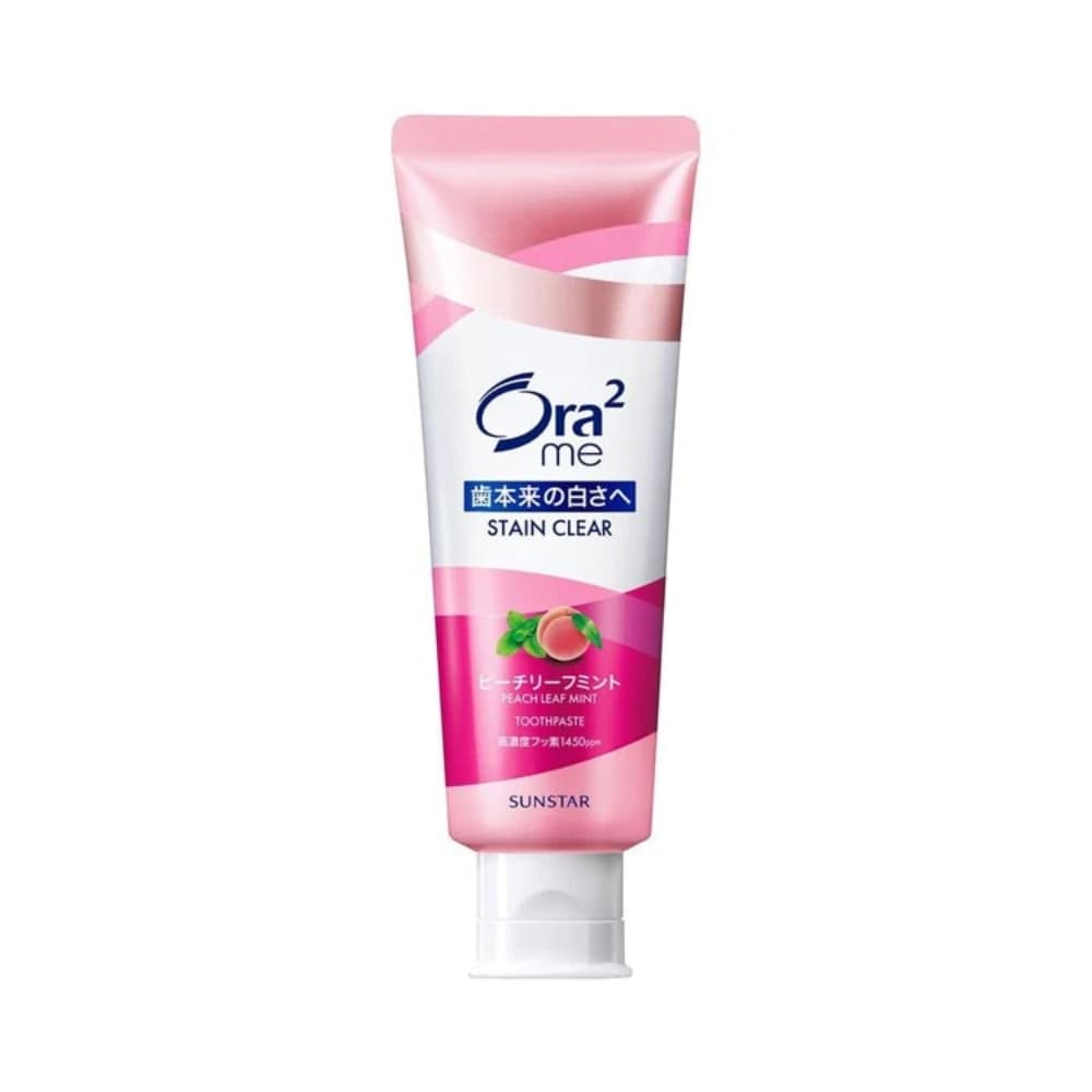 Ora2 Sunstar Stain Clear Whitening Toothpaste 130g – Peach Leaf Mint Flavor