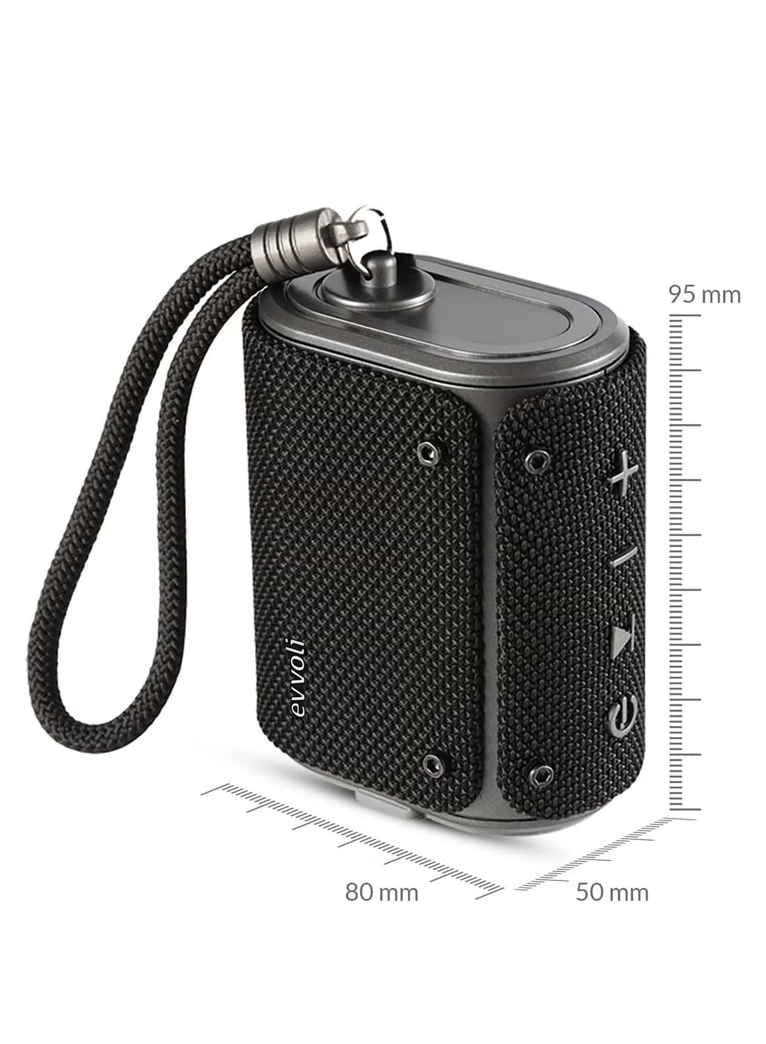 Evvoli Bluetooth Wireless Water Resistant 4 Hours 5w Portable Speaker Evaud Mb5ab Black