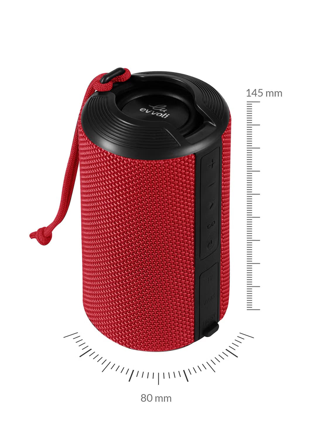Evvoli Wireless Water Resistant Indoor And Outdoor Bluetooth Speaker With Built In Microphone 10w Evaud Mb10ar Red