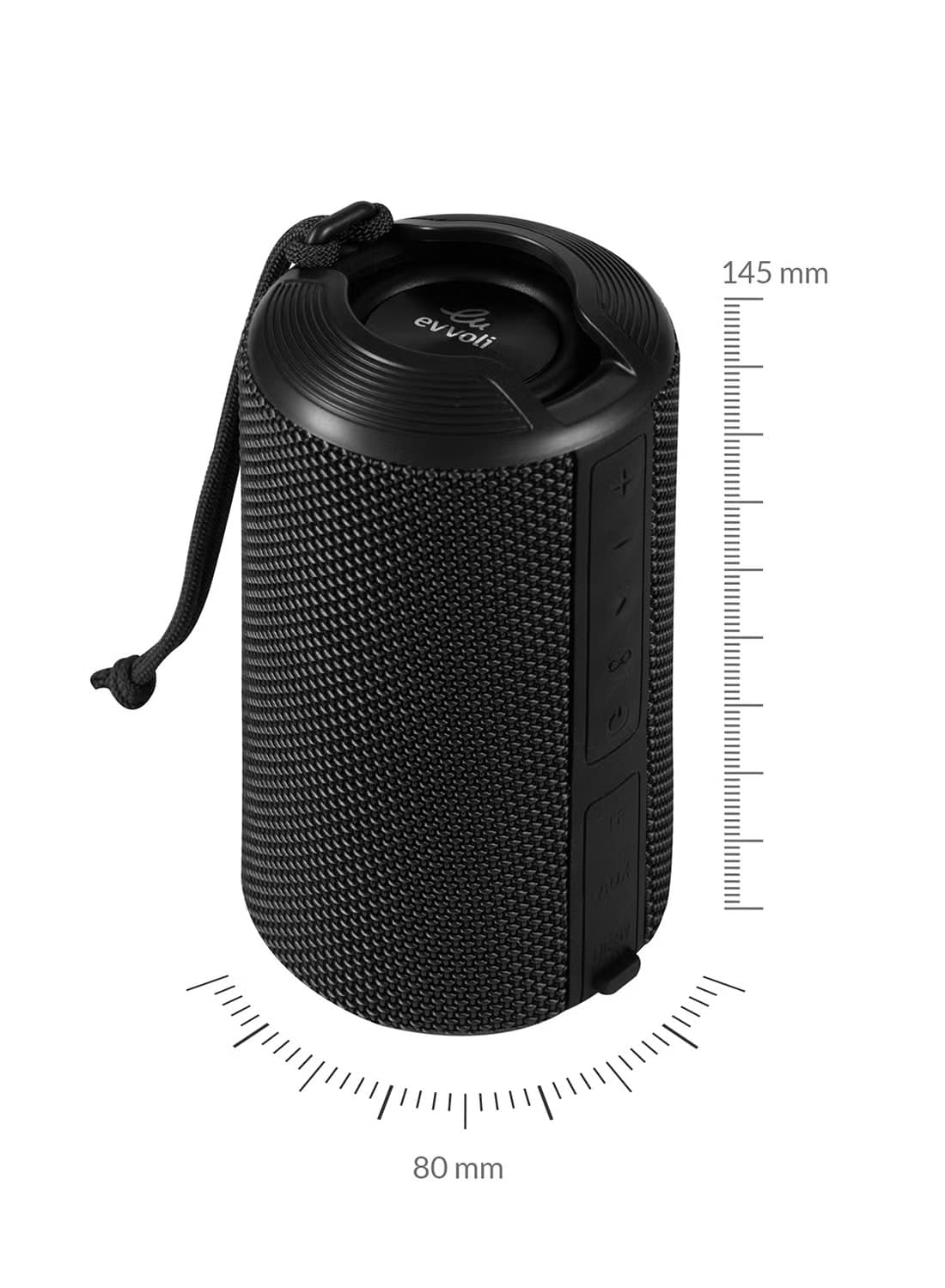 Evvoli Wireless Water Resistant Indoor And Outdoor Bluetooth Speaker With Built In Microphone 10w Evaud Mb10ab Black