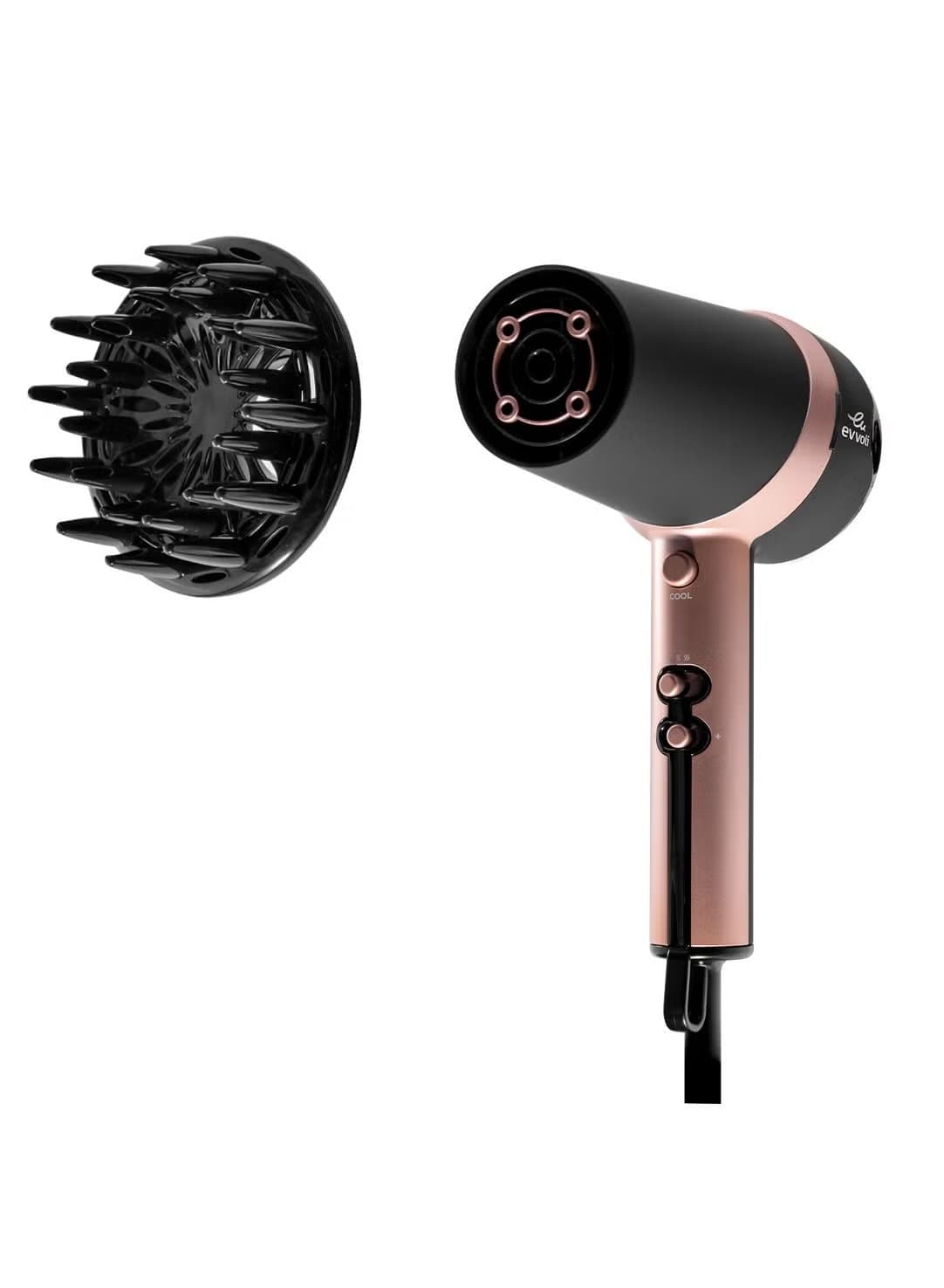 Evvoli Evvoli Hair Dryer 2300w Powerful Dc Motor Fast Drying Hair Dryer With 2 Speeds 3 Heating Setting Cool Shot Ions Jet Evhc Hd2300r
