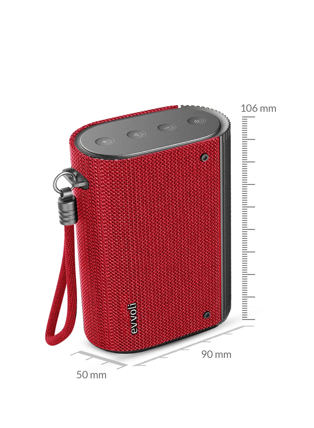 Evvoli Bluetooth Wireless Water Resistant 4 Hours 5w Portable Speaker Evaud Mb5br Red