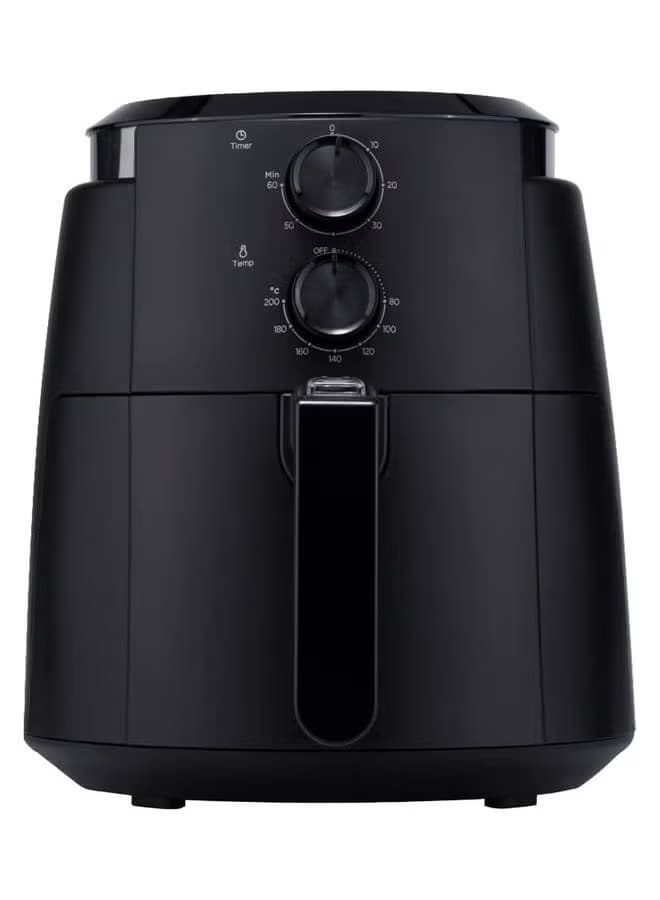 Evvoli Air Fryer 4 Liters No Pre Heat Needed No Oil Frying Fast Crispy And Healthy Temperature Control Black With Free Blender 4 L 1500 W Evka Af4001bsb Black