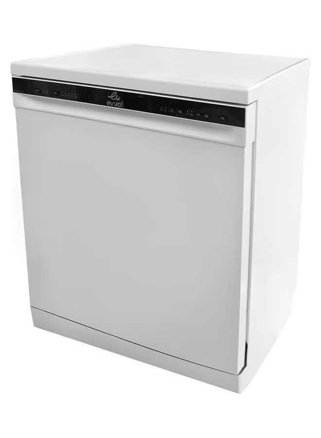 Evvoli Dishwasher 12 Place Setting 6 Programs 2 Rack Levels 11l High Energy Efficiency Quiet 2100 W Evdw 122w White