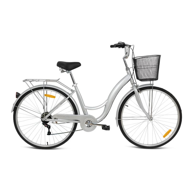 Mogoo Brooklyn 26 6 Speed City Bike Silver