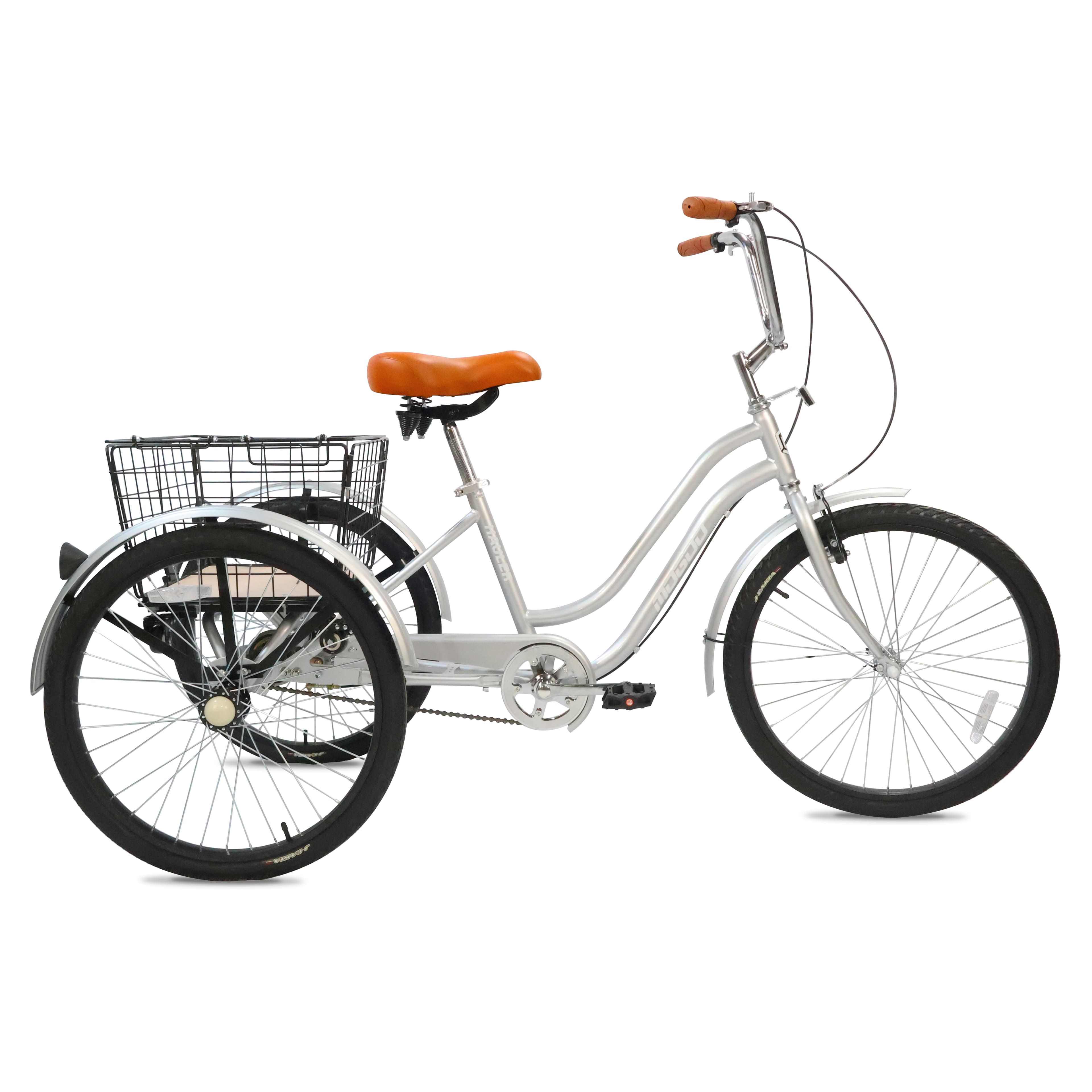 Mogoo Hauler Single Speed Adult Tricycle 26 Inch Silver