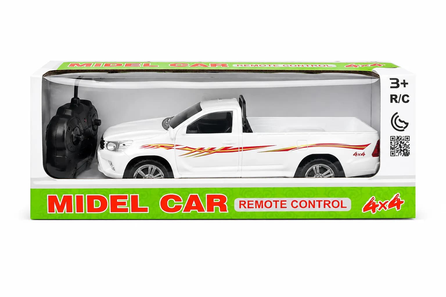 Midel Car 4x4 Remote Control Pickup Truck Toy – White