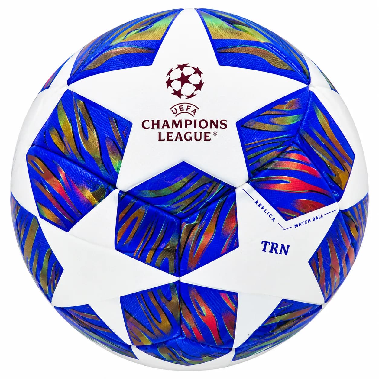 UEFA Champions League Style Replica Football – Blue & White Star Design