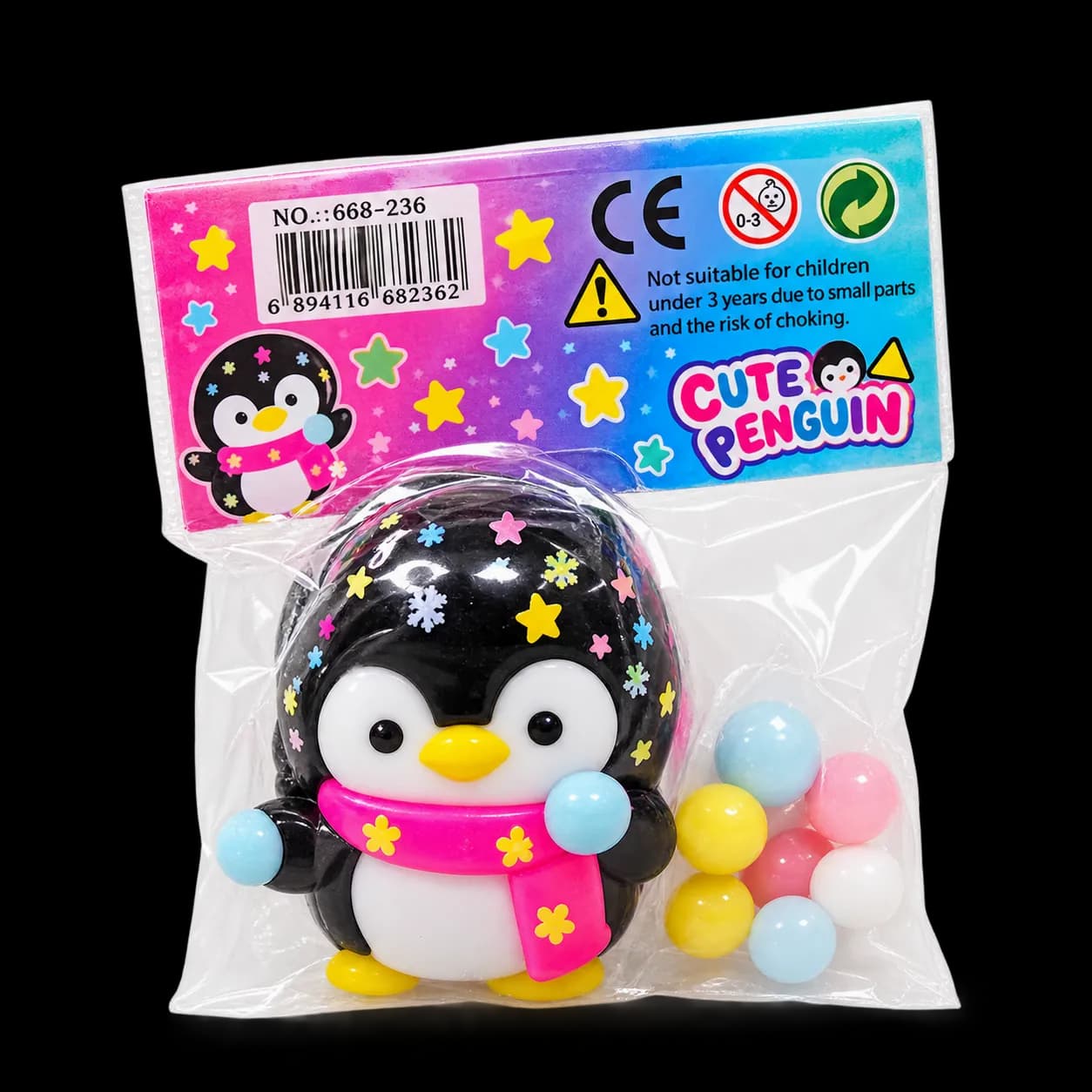 Cute Penguin Colorful Ball Toy for Kids