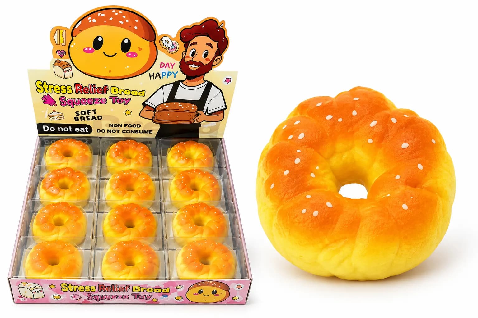 Bread Shape Squishy Toy