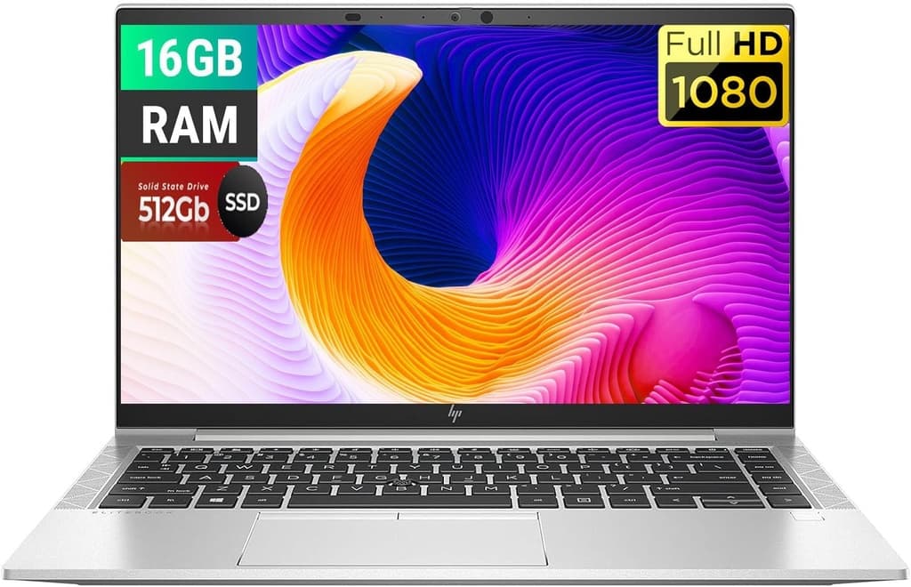 Renewed HP EliteBook 845 G8 Business Laptop 14 Inch FHD Display AMD Ryzen 5 Pro 5650U 16GB RAM 512GB SSD Win 10 Pro Silver