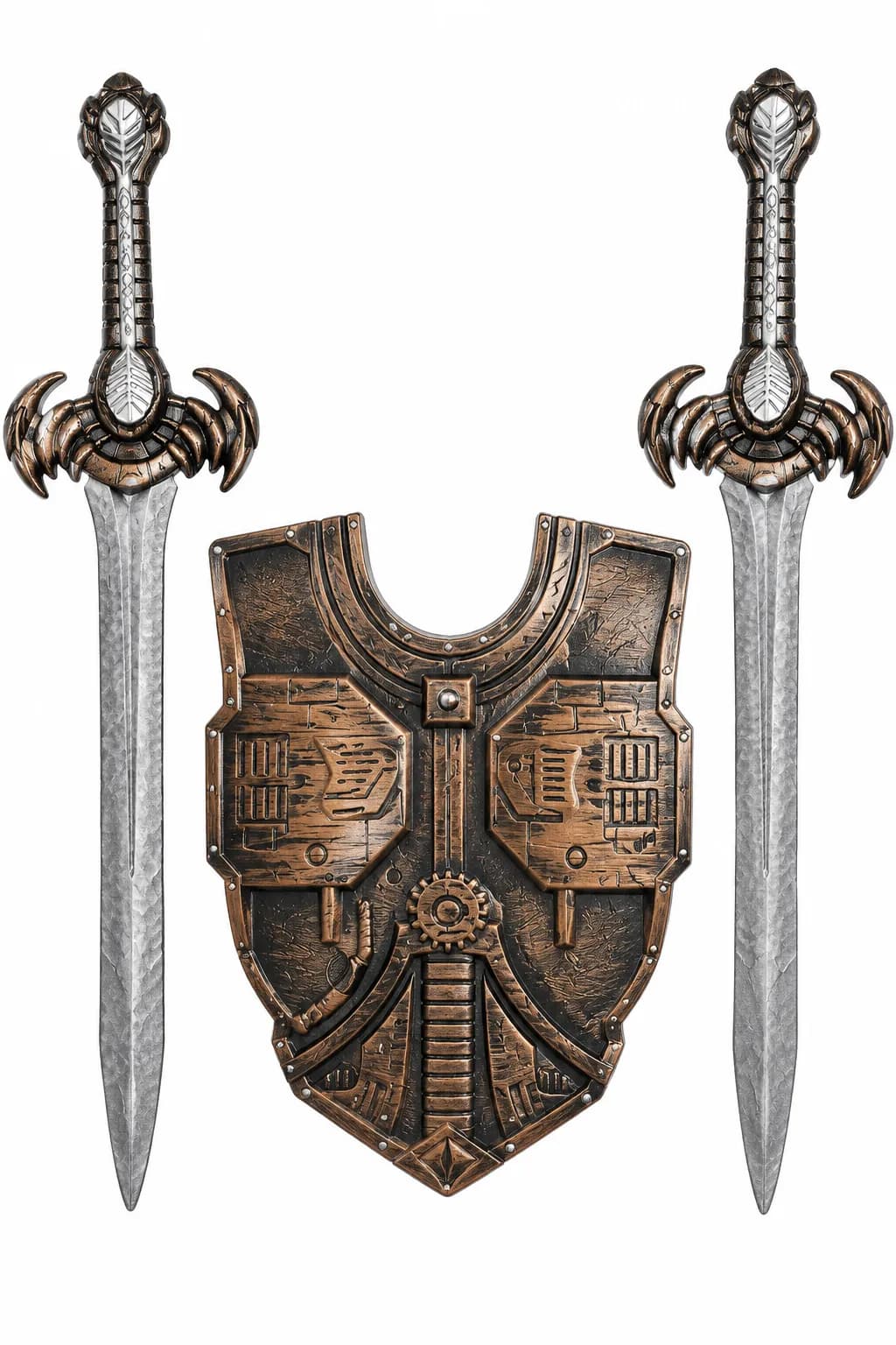 Warriors of the World Kids Toy Sword & Shield Set – 2 Toy Swords with Shield