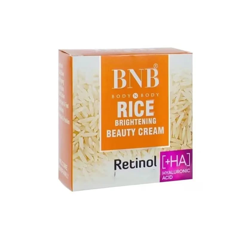 BNB Rice Beauty Cream with Retinol & Hyaluronic Acid – Moisturizing & Nourishing Facial Skincare – Lightweight Daily Face Cream for Soft, Smooth & Comfortable Skin